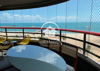 Varanda de apartamento vista mar em Fortaleza